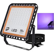 Amazon.co.jp: ブラックライト 50W LED投光器 IP67強力防水 紫外線 UV