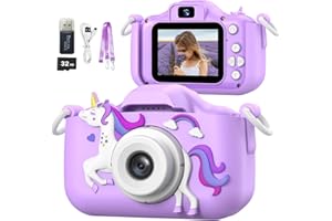 Mgaolo Kids Camera Toys for 3-12 Years Old Boys Girls Children,Portable Child Digital Video Camera with Silicone Cover, Christmas Birthday Gifts for Toddler Age 3 4 5 6 7 8 9 (Purple)