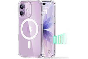 ESR Classic Series Magnetic Case for iPhone 17, 3x US MIL Standard, Supports MagSafe & Qi 2.2, Wireless Charging, Camera Button, SGS Certified, Air Guard Corners, Fast Charging up to 25 W, Clear