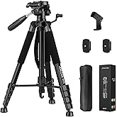 JOILCAN 三脚 カメラ用三脚 188cm ビデオカメラ三脚 スマホ 三脚 3WAY雲台 軽量トラベル三脚 収納袋 付き カメラ/一眼レフ/スマホに対応