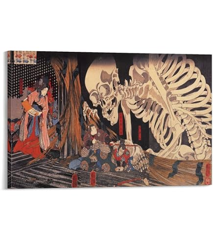 Amazon.co.jp: 歌川国芳 浮世絵師 相馬の古内裏 ポスター 印刷