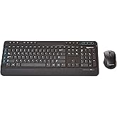 AmazonBasics Wireless Computer Keyboard and Mouse Combo - Full Size - US Layout (QWERTY)