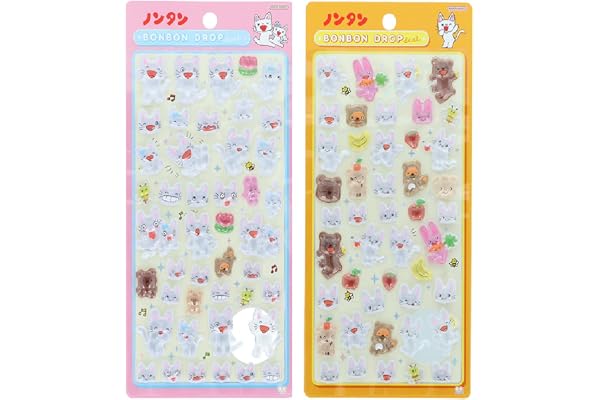 サンスター文具(Sun-Star Stationery) ボンボンドロップシール ノンタン 2個セット PVC D S8816794 S8816808