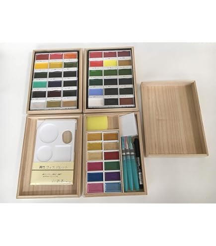 呉竹 絵の具 顔彩耽美 桐箱 100色セット MC20/100WD3 楽天市場】【顔彩耽美 桐箱100色セット】呉竹顔彩耽美 桐箱100色