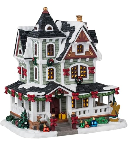 Lemax Caddington Village Lighted Building - Christmas Joy Residence Holiday Decor With Battery/Adapter