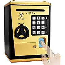 [美品]　金庫　指紋認証　パスワード　エアガン スペアキー 2個付 取扱説明書 Amazon.co.jp: KDSbnk 子供用金庫 指紋認証パスワード付き