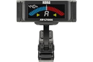 KORG(コルグ) 100時間連続駆動 ギター用 クリップチューナー AW-LT100G ±0.1セントの高精度 カラー表示 ストロボチューニング 単4電池1本 軽量 コンパクト
