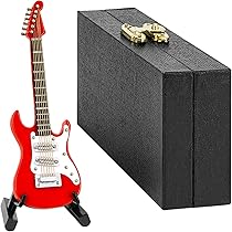 Amazon.co.jp: Musiin ミニチュアギター スタンドとケース付き