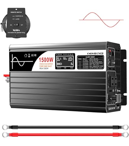 Amazon.co.jp: Xijia 1500W 純正弦波インバーター DC36V→100V 車載