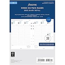 Amazon.co.jp: ファイロファックス システム手帳 リフィル 2025年 1月