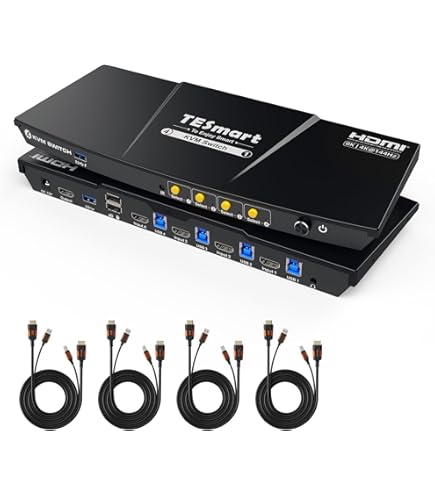 TESmart KVMスイッチ 4入力2出力 DisplayPort KVMスイッチ - 4 PCs & 2 モニター | TESmart Japan公式サイト