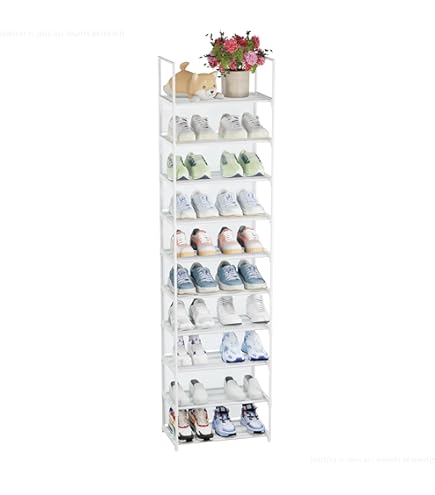 Amazon｜簡易シューズラック 4段 5段 7サイズ スリム 靴 省スペース
