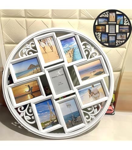 Amazon.co.jp: フォトフレーム 壁掛け 多面 12枚 写真立て はがき