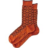 Nudie Jeans(ヌーディージーンズ)：OLSSON GRAPHIC SOCKS(靴下)オレンジ