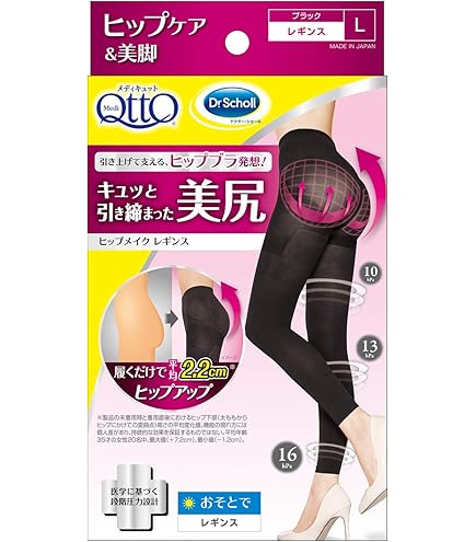 ドクター・ショール☆おそとでメディキュットスリムウエストタイツ：Lサイズ／黒 ドクター・ショール☆おそとでメディキュットスリムウエストタイツ：L