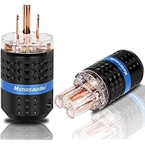 電源ケーブル　3pプラグ　オーディオアンププラグ、古河電気純銅線材を採用1.5m 電源ケーブル 3pプラグ オーディオアンププラグ、古河電気純銅