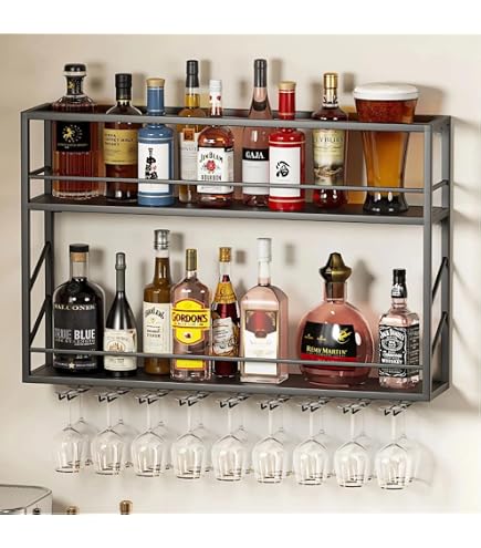 thumbnail image 2 of To Rent Industrial Pipe Shelves Wine Rack Wall Mounted With 4 Stem... 2 of 11