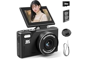 SRVR デジタルカメラ 5K 録画 デジカメ 7500 万画素 Wi-Fi 機能 180 度回転ディスプレイ 自動 18 倍デジタルズーム 連続撮影 自撮り 3.0 インチスクリーン 32GB マイクロ SD カードをプレゼントします 1200mA