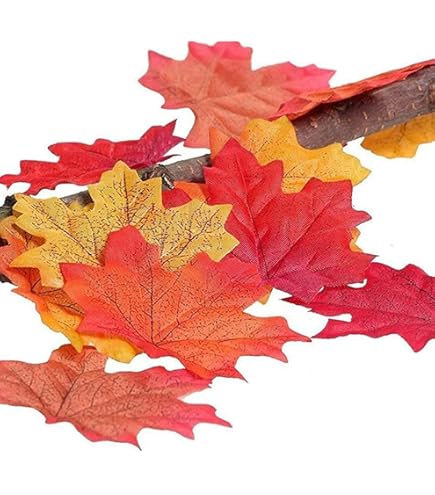 Amazon｜500枚 人工紅葉 紅葉の造花 カエデの葉 もみじ 装飾 用 造花