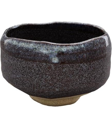 Amazon.co.jp: 最上位作 個展作 鯉江良二 引出し黒 沓茶碗 共箱 共布 
