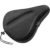 [VICKMALL] 自転車 サドルカバー クッション 防水 痛くない クロスバイク PVC 超肉厚 衝撃吸収 ソフト黒