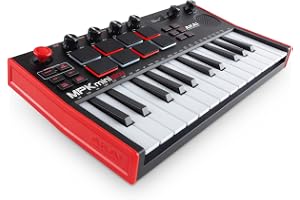 Akai Professional MPK Mini Play MK3 - MIDI keyboard controller with built-in speaker and sounds plus dynamic keyboard, MPC pads, software package and Native Instruments Sound Package