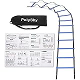 【国内保証】トレーニングラダー PolySky ラダー トレーニング 野球 サッカー 3m 4m 6m 9m 10m 収納袋付き スピードラダー 瞬発力 敏捷性 アップ フットサル テニス 練習