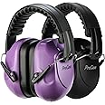 [ProCase] Set of 2 Adults Soundproofing Earmuffs with Adjustable Headband Ear Cover Ear Muffs Hearing Protection Headphones, Noise Reduction Rate: NRR 28dB - Purple Black