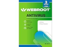 Webroot Antivirus Software 2025 - 3 Device - 1 Year [Digital Download]