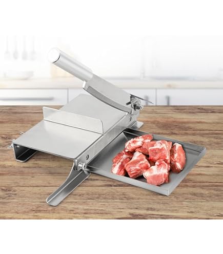Amazon｜ステンレス鋼ギロチン業務用鶏アヒル魚スライサー、牛肉