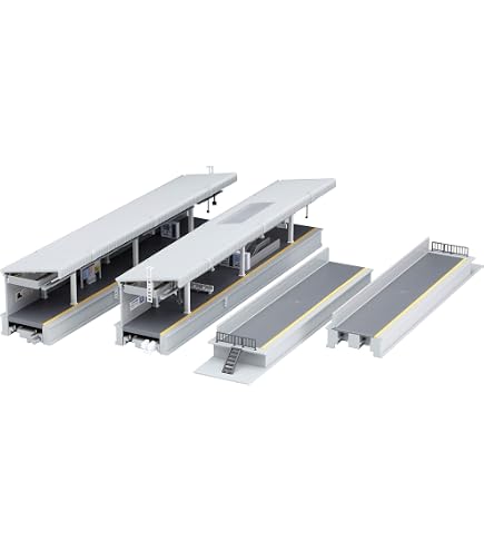thumbnail image 2 of Kato N Scale UniTrack One Sided Platform Complete Set – 23-177, Rural Station, 2025 Release 2 of 6