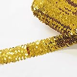 MYmama 幅広 伸びるスパンコールテープ 45mm幅 1mカット販売 (ゴールド)