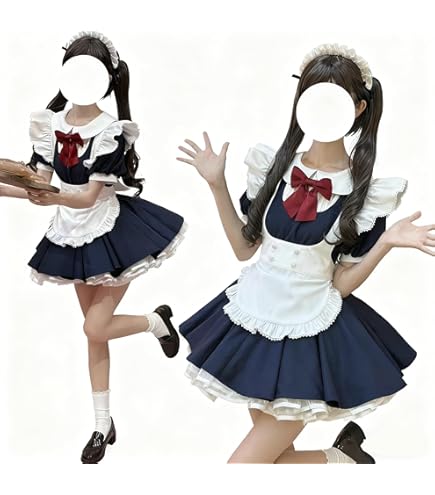 Amazon.co.jp: 七色格调 コスプレ衣装 めいどりーみん メイド服 (女性