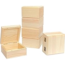 Amazon.co.jp: 小さな正方形の木製ボックス 12個パック 未完成の