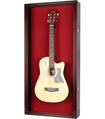 Amazon.co.jp: 木製 ギターディスプレイケース チェリー : 楽器・音響機器