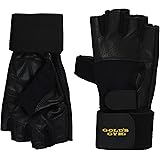 ゴールドジム(GOLD`S GYM) EXアルティマレザーグローブ G3433 メンズ ウェイトトレーニンググローブ リストラップ一体型