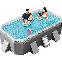 非膨張式 プール 大型 空気入れ不要 ビニールプール 3M グレー Amazon | 【空気入れ不要 鉄骨構造】非膨張式プール 大型