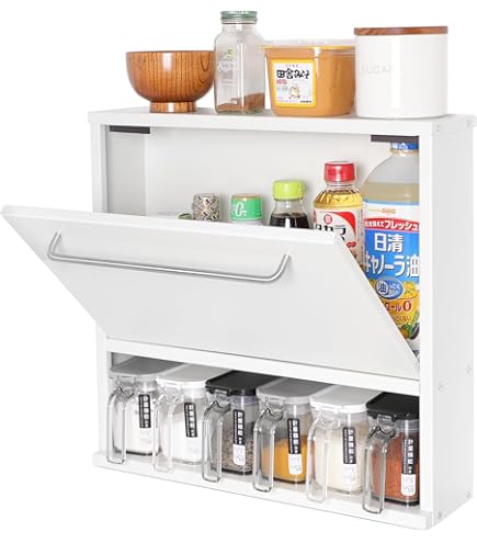 Amazon｜川口工器 スパイスラック ホワイト (5杯) 日本製 18755｜調味