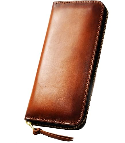 Amazon.co.jp: 新喜皮革 オイルコードバンLファスナーロングウォレット