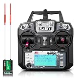 FLYSKY FS-i6X 10チャンネル送信機とFS-iA10B受信機、2.4GHz RCコントローラー（RCカー、ボート、飛行機、ヘリコプター、ドローン、ロボット、建設車両用）（モード2）