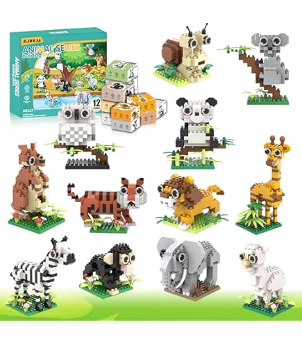 SEMKY Micro Mini Blocks Dog Series 8 in 1 Animal Model Set