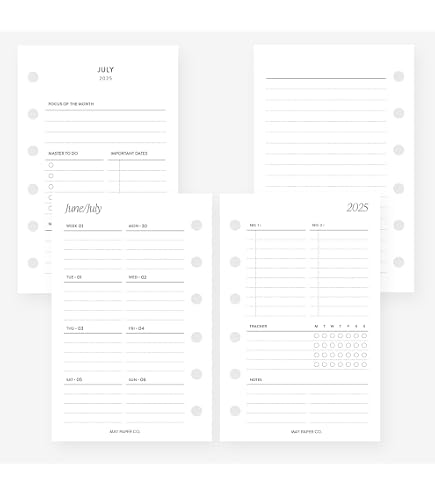 MAY PAPER CO. 2025/2026 Pocket Weekly Planner Refill, Week On Two...