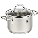 Zwilling ツヴィリング 「 ピコ ストックポット 14cm 1.5L 」 両手 鍋 深型 ステンレス ガラスフタ 【日本正規販売品 】 66653-140