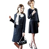 [ルイ ルエ ブティック] ツイード セットアップ スーツ レディース ミセス スカートスーツ ママ フォーマル 大きいサイズ タイトスカート 3点セット セレモニー 入園式 入学式 卒業式 卒園式 通勤 結婚式