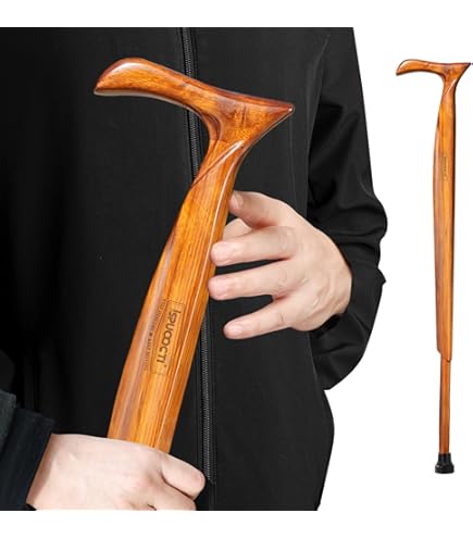 Amazon.co.jp: イタリア製 ステッキ L型 ブラウン べっ甲調 長さ調節