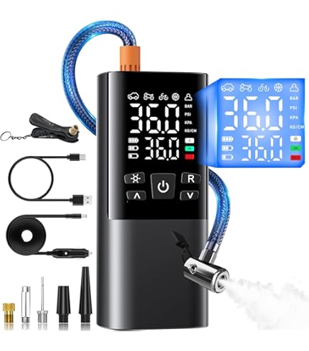 Amazon.co.jp: Philoent 自転車 空気入れ 電動空気入れ 超小型 車