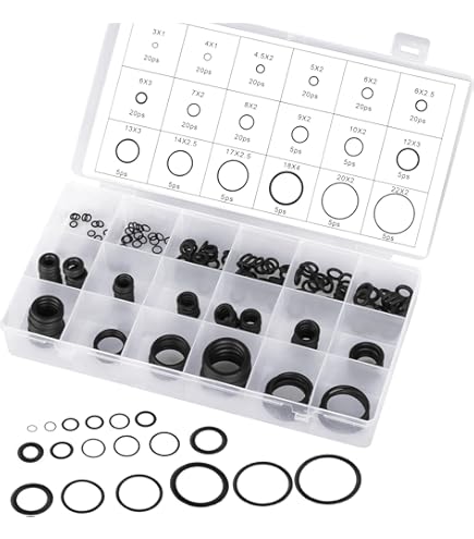 Amazon | Oリング オーリング ゴム製 交換用 (ブラック, 7mm x 4mm x