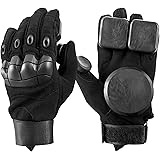 Rhnthmhill Longboard Slide Gloves, Skateboard Gloves for Downhill Longboarding Skateboarding Roller Skating Sliding, Come wit