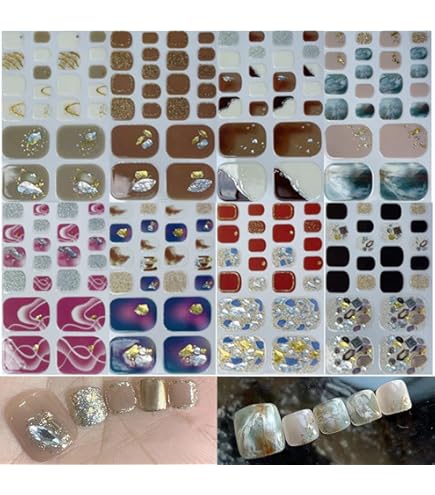 Amazon.co.jp: HERAXI ネイルシール 手の爪 6枚入 爪やすり付き ネイル