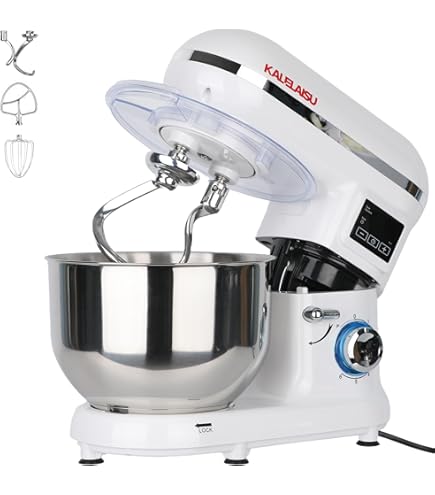Amazon | KALELAISU スタンドミキサー 5.5L大容量 99分タイマー機能